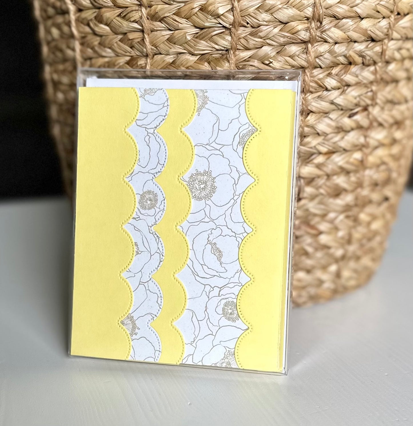 YELLOW BLANK STATIONARY SET - 4 COUNT