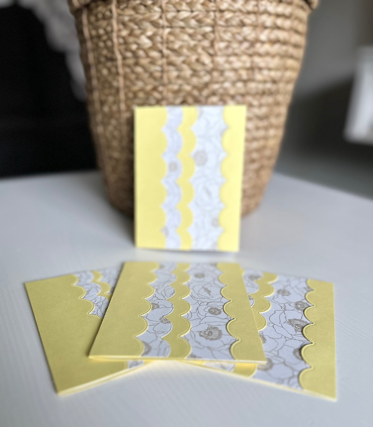 YELLOW BLANK STATIONARY SET - 4 COUNT